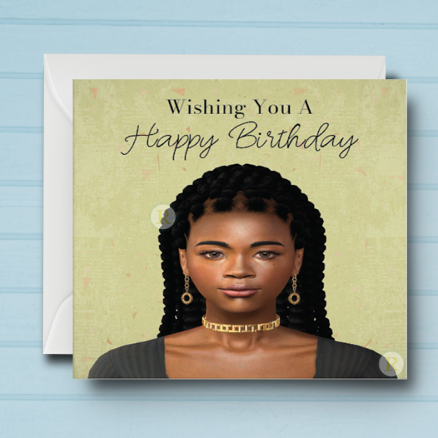 Black Girl Birthday Card O